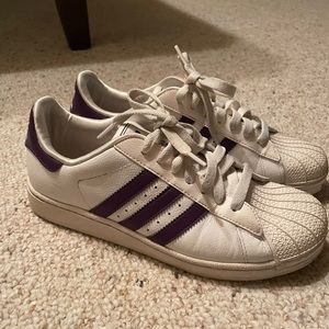 adidas superstar purple stripes